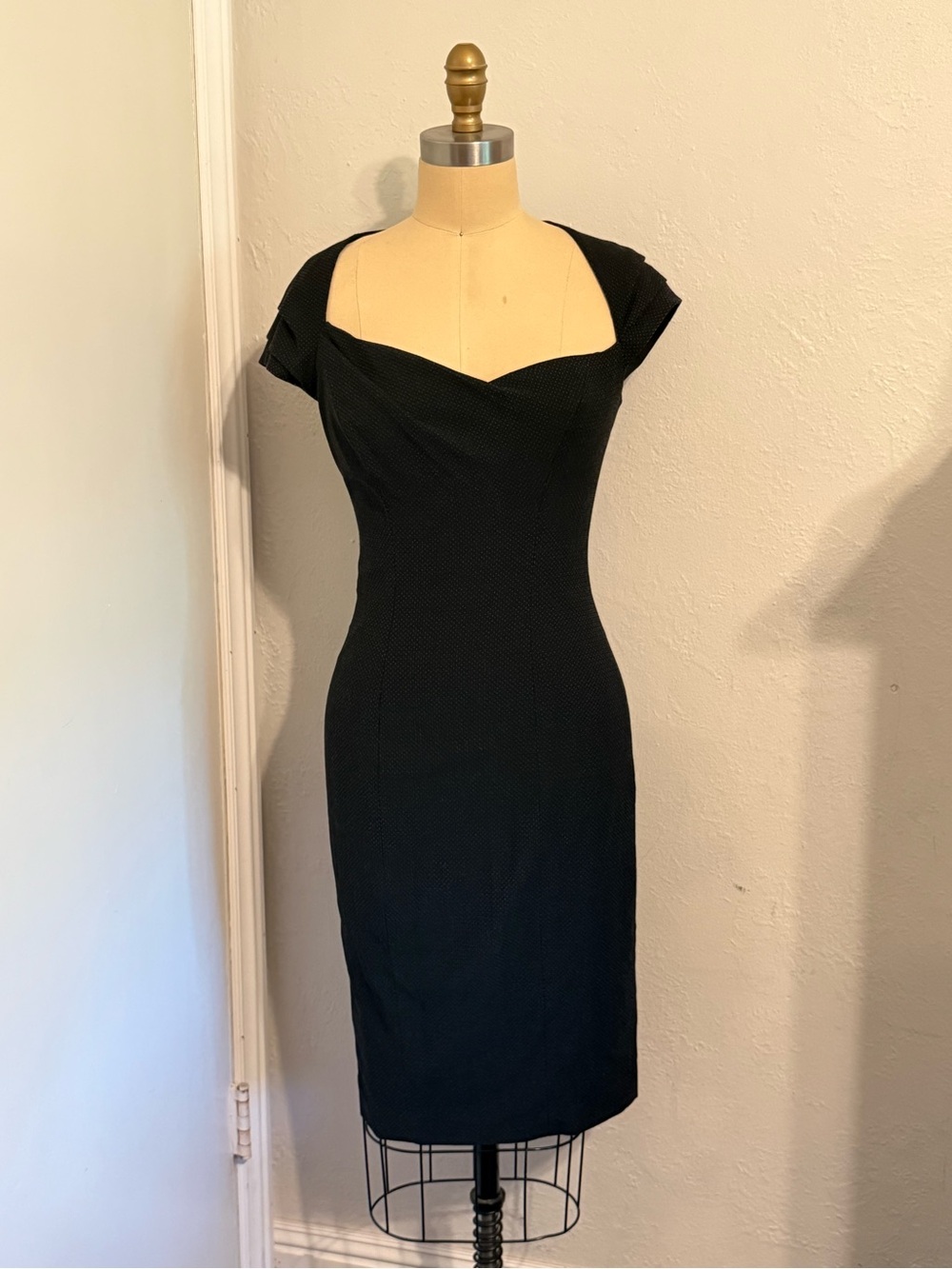 Bebe Vintage Y2K Black Bodycon Sheath Dress Size 4